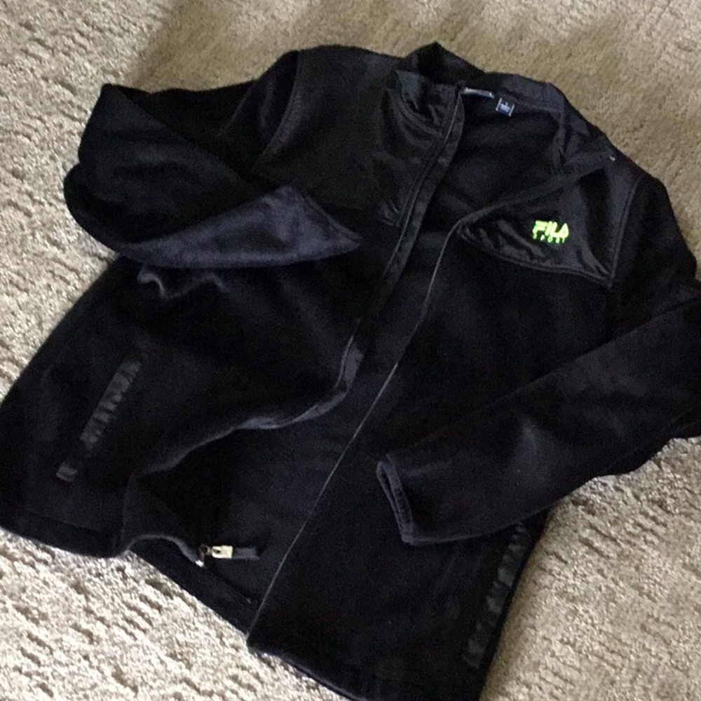 Fila Sport Black  fleece jacket size L